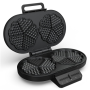 Princess Waffle Maker , 132384 , 1200 W , Number of pastry 10 , Heart shaped , Black