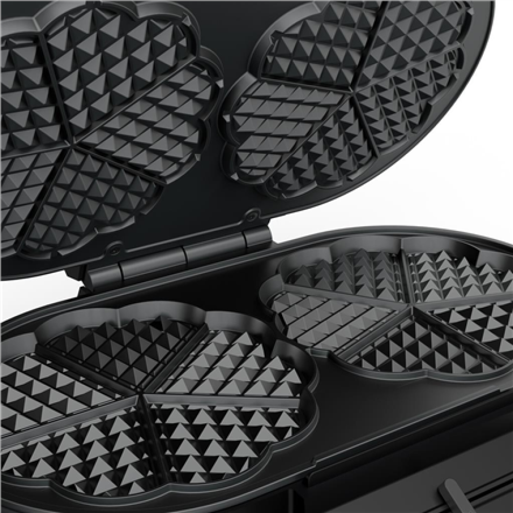 Princess Waffle Maker , 132384 , 1200 W , Number of pastry 10 , Heart shaped , Black