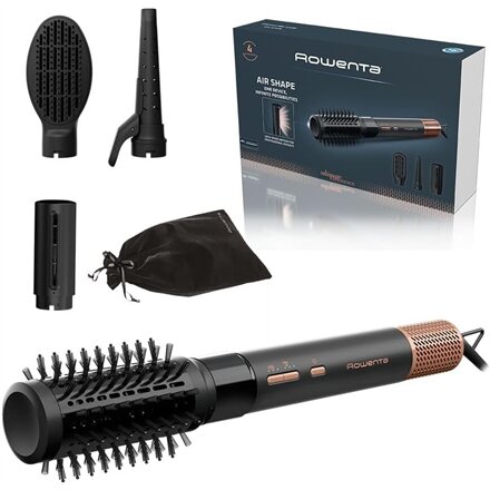 Rowenta Hair brush , Air Shape UB9820E0 , Ion conditioning , Number of heating levels 3 , 1300 W , Black