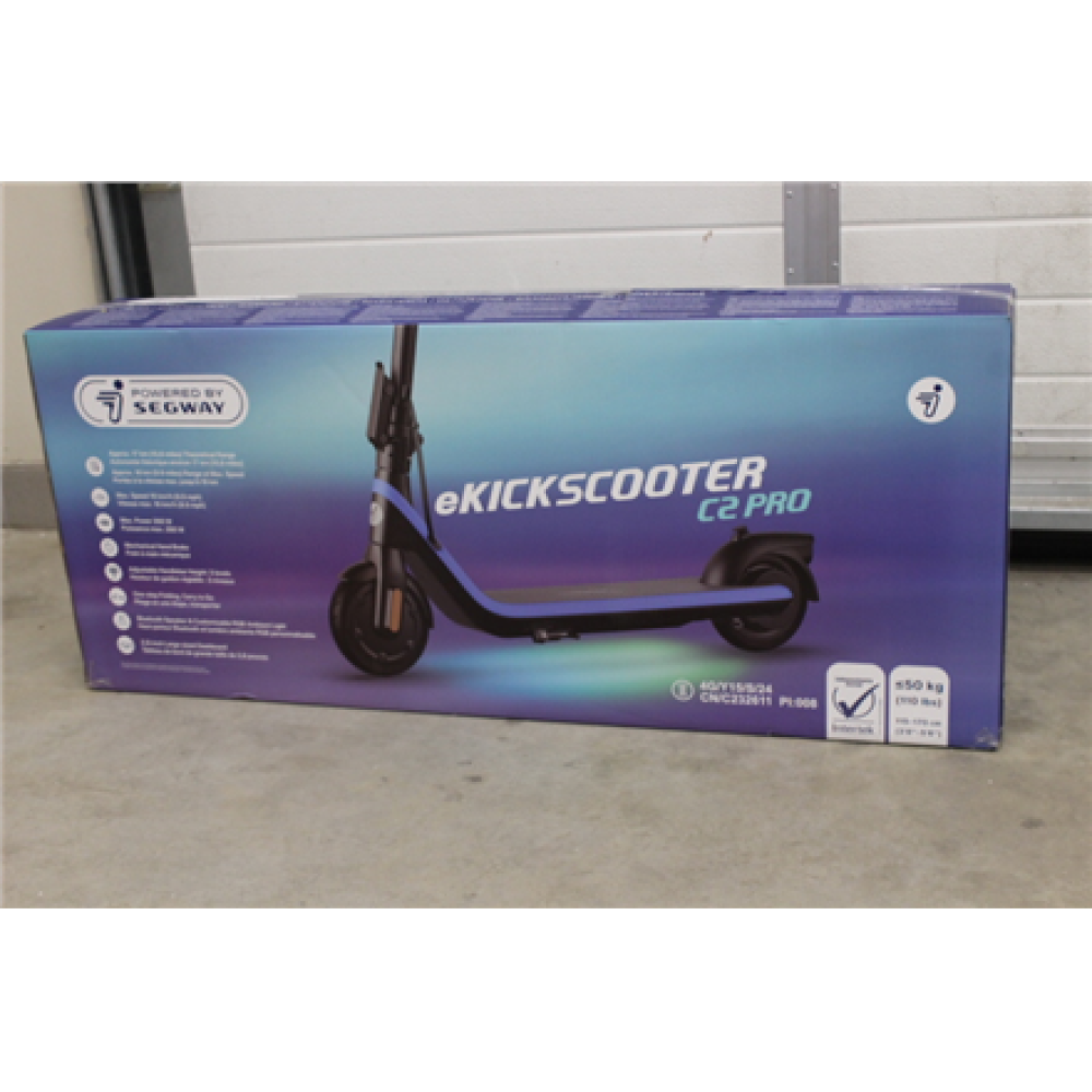 SALE OUT. Ninebot by Segway eKickScooter C2 Pro E, Black/Blue, UNPACKED, USED, SCRATCHES , Segway 24 month(s) , UNPACKED, SCRATCHED WHEEL PROTECTION
