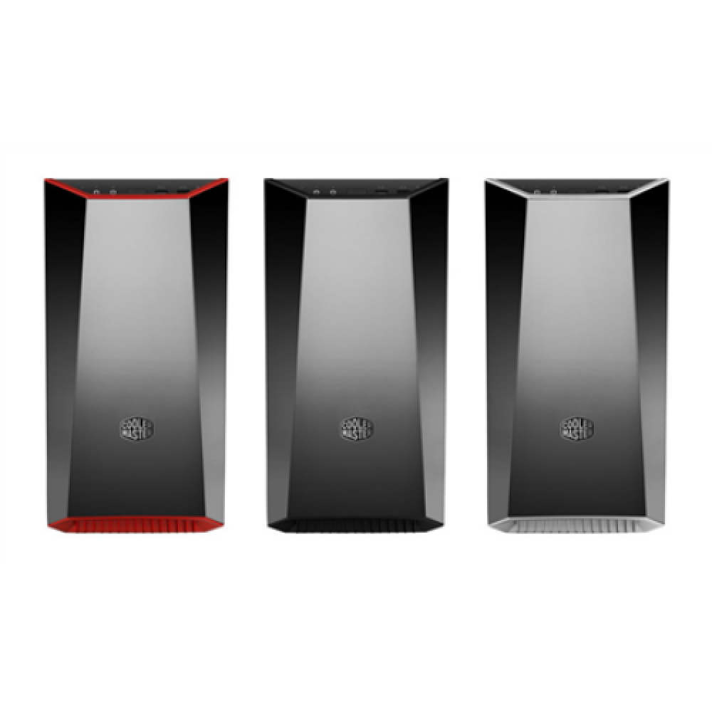 Cooler Master MasterBox Lite 3.1 TG with DarkMirror Front Panel, Side window, Black + three custom Trim Colors (Black, Silver, Red; included in the box), Micro ATX, Power supply included No