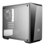 Cooler Master MasterBox Lite 3.1 TG with DarkMirror Front Panel, Side window, Black + three custom Trim Colors (Black, Silver, Red; included in the box), Micro ATX, Power supply included No