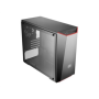 Cooler Master MasterBox Lite 3.1 TG with DarkMirror Front Panel, Side window, Black + three custom Trim Colors (Black, Silver, Red; included in the box), Micro ATX, Power supply included No