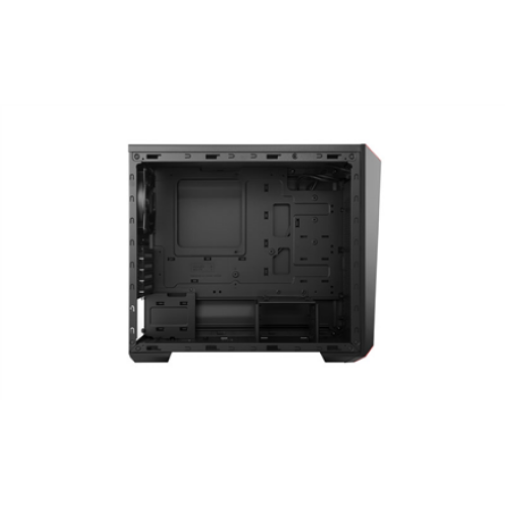 Cooler Master MasterBox Lite 3.1 TG with DarkMirror Front Panel, Side window, Black + three custom Trim Colors (Black, Silver, Red; included in the box), Micro ATX, Power supply included No