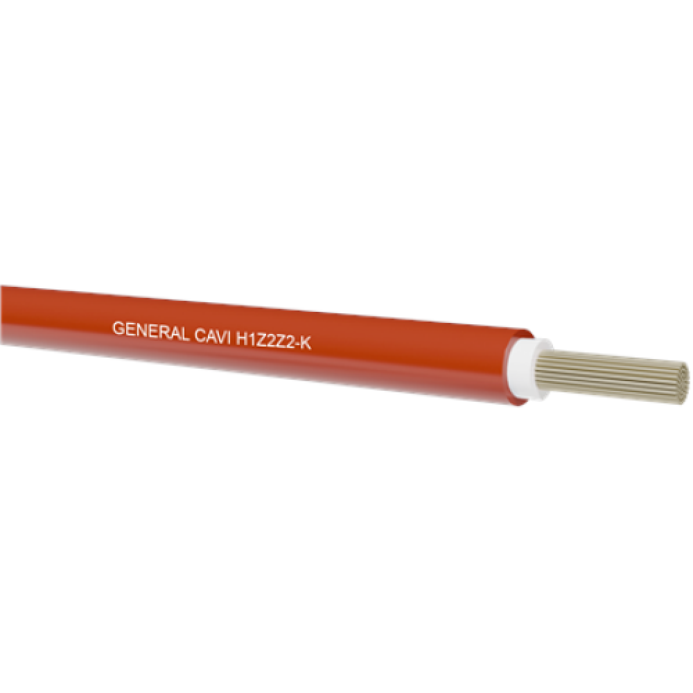 General Cavi , H1Z2Z2-K 1x4 Solar Cable, Red (500m)