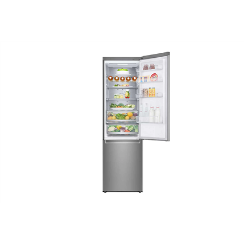 LG Refrigerator GBB72SAUGN Energy efficiency class D, Free standing, Combi, Height 203 cm, Fridge net capacity 233 L, Freezer net capacity 107 L, Display, 35 dB, Platinum Silver