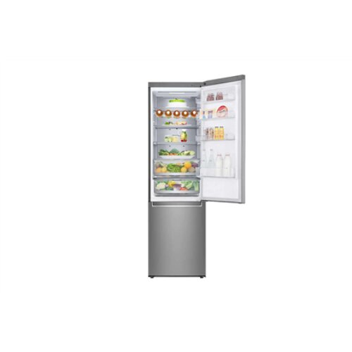 LG Refrigerator GBB72SAUGN Energy efficiency class D, Free standing, Combi, Height 203 cm, Fridge net capacity 233 L, Freezer net capacity 107 L, Display, 35 dB, Platinum Silver