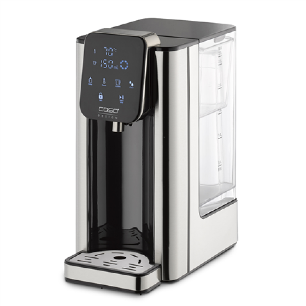 Caso Turbo Hot Water Dispenser , Hot 7 , Water Dispenser , 2200-2600 W , 2.7 L , Plastic/Stainless Steel , Black/Stainless Steel