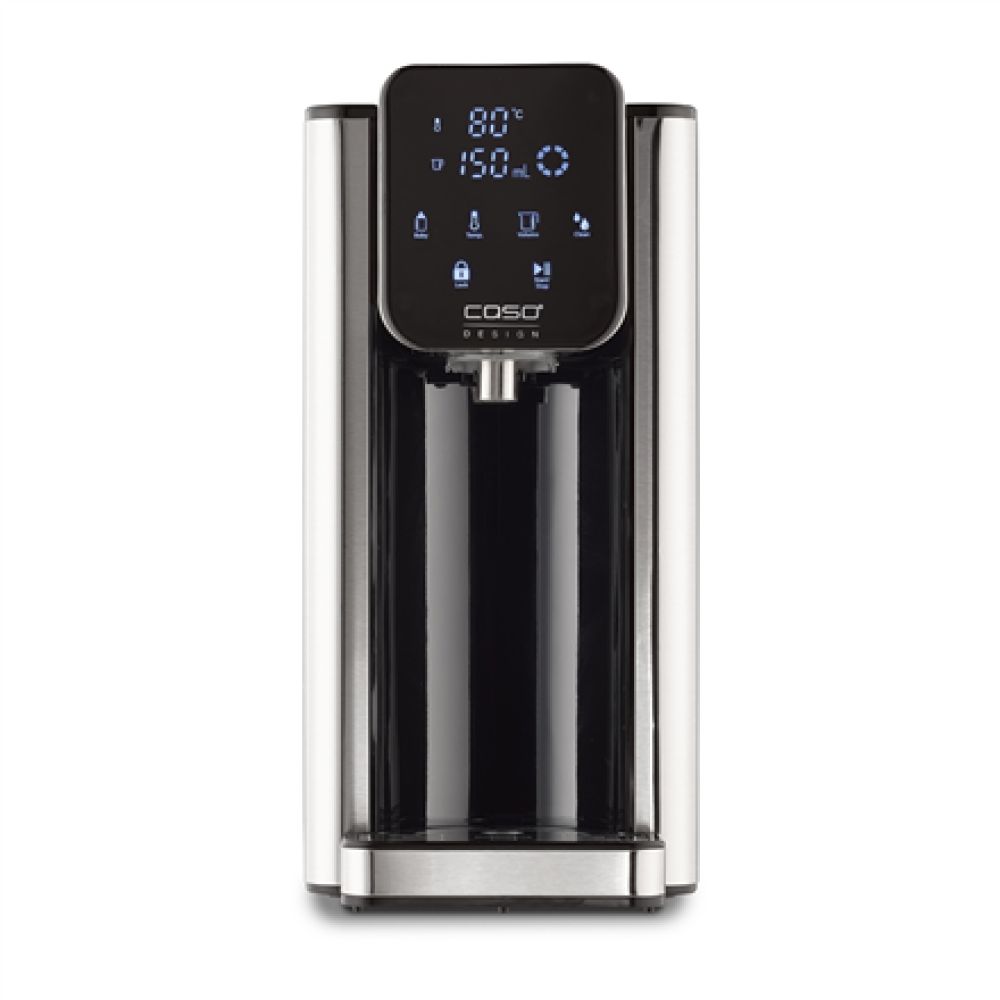 Caso Turbo Hot Water Dispenser , Hot 7 , Water Dispenser , 2200-2600 W , 2.7 L , Plastic/Stainless Steel , Black/Stainless Steel