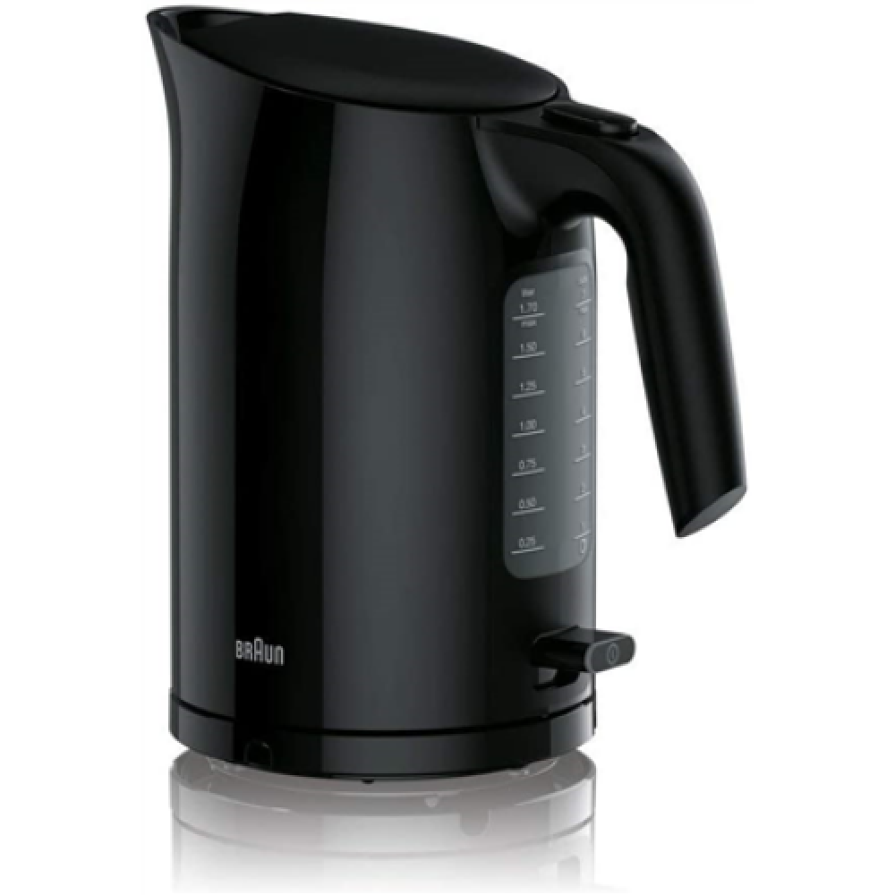 Braun , Kettle , WK3100BK PurEase , Standard , 2200 W , 1.7 L , Plastic , 360° rotational base , Black