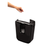 Fellowes Shredder M-7C Black, 14 L, Paper shredding, Credit cards shredding, Paper handling standard/output Shreds 7 sheets per pass into 4x35mm cross-cut particles (Security Level P-4), Traditional