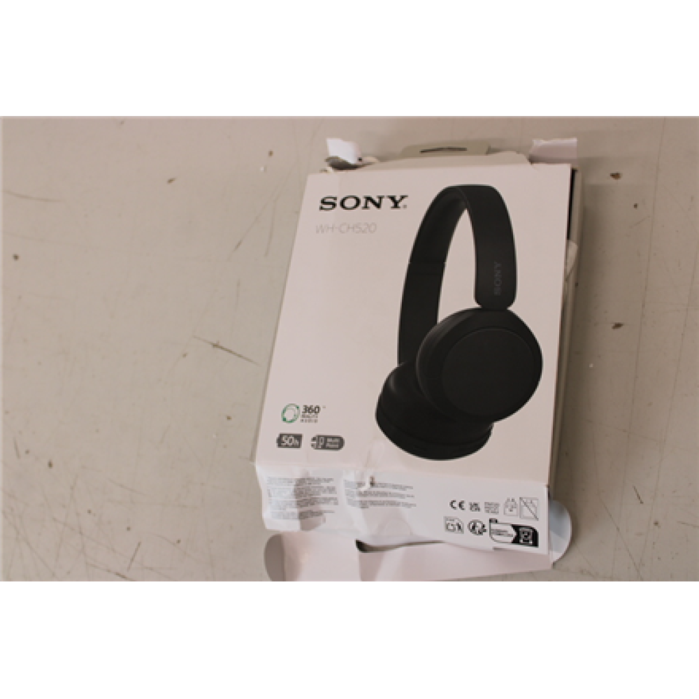 SALE OUT. Sony WH-CH520 Wireless Headphones, Black , Sony Wireless Headphones , WH-CH520 , Wireless , On-Ear , Microphone , DAMAGED PACKAGING, BENT HEADPHONE CABLE , Noise canceling , Wireless , Black