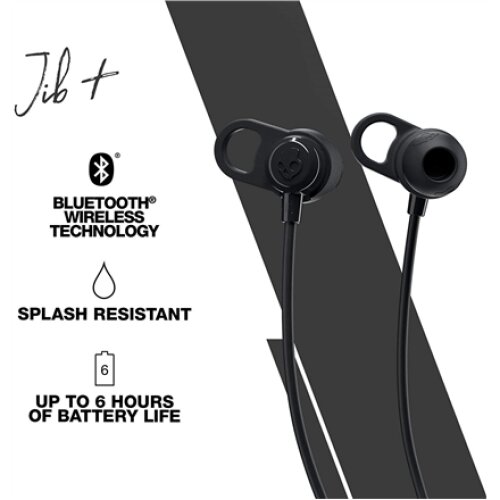 Skullcandy , Earphones with mic , Jib+ Wireless , Wireless , In-ear , Microphone , Wireless , Black