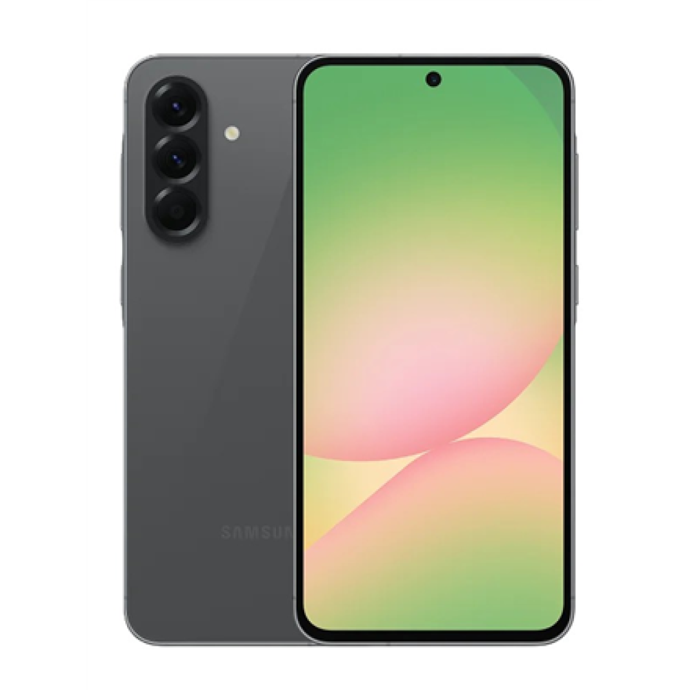 Samsung , Galaxy , A56 A566 , Graphite , 6.7 , Super AMOLED , 1080 x 2340 pixels , Internal RAM 8 GB , 128 GB , Dual SIM , 5G , Main camera resolution 50+12+5 MP , Secondary camera resolution 12 MP , Android , 15 , 5000 mAh