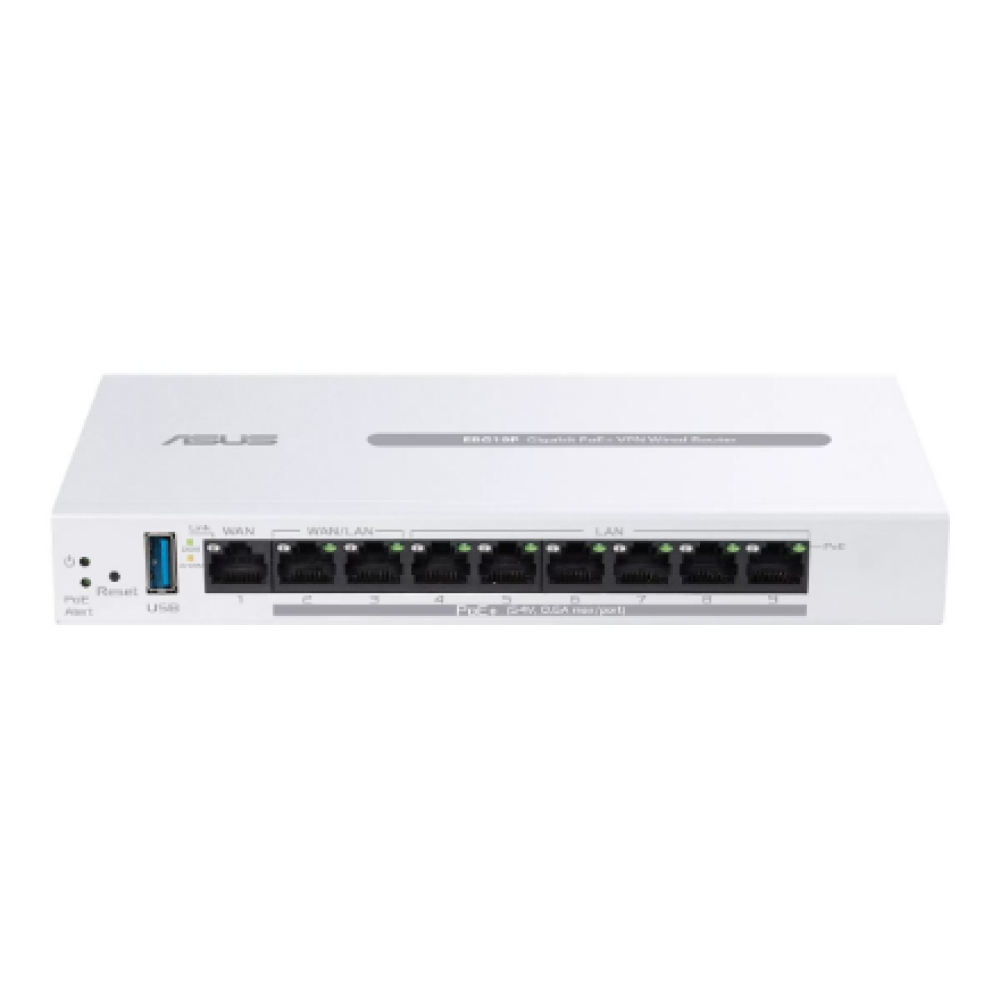 9-Port Gigabit PoE+ VPN Wired Router , EBG19P , 802.11ac , Ethernet LAN (RJ-45) ports 8 , Mesh Support Yes , MU-MiMO No , 5G , Antenna type Internal