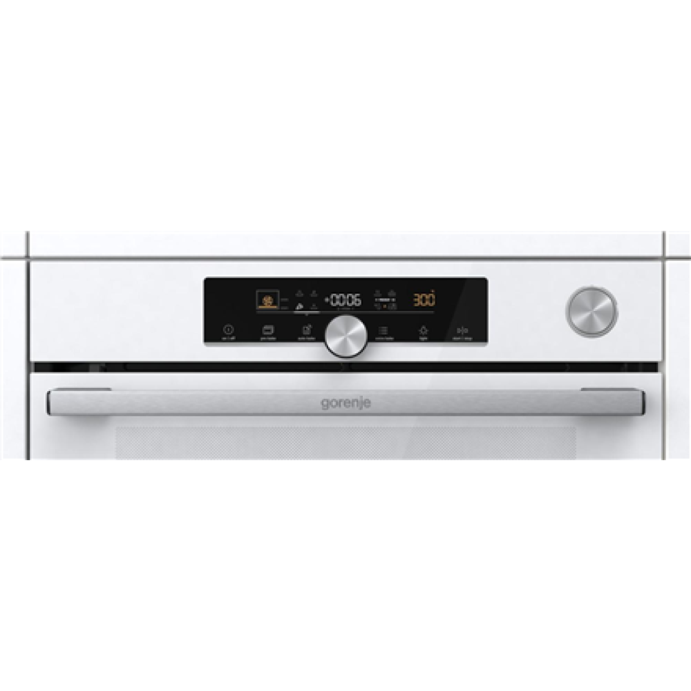 Gorenje Oven , BPSA6747A08WG , 77 L , Electric , AquaClean , Mechanical control , Steam function , Height 59.5 cm , Width 59.5 cm , White