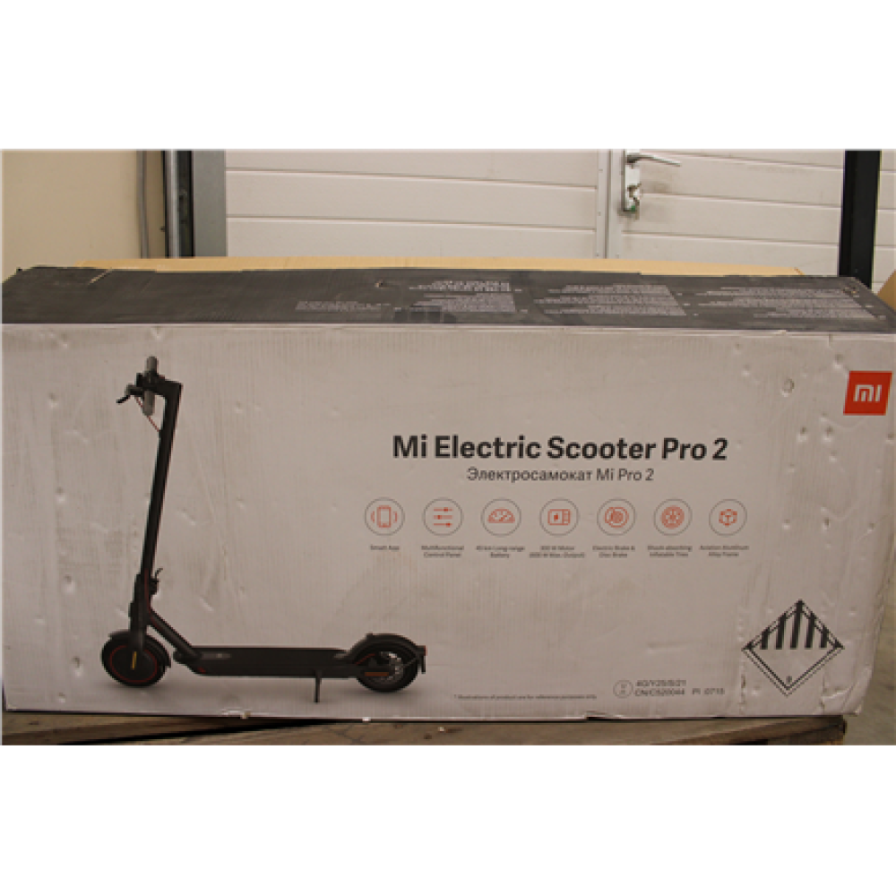 SALE OUT. Xiaomi Mi Electric Scooter Pro 2 (Black) , Xiaomi Mi Electric Scooter Pro 2 , 600 W , 25 km/h , 24 month(s) , Black , DEMO, SCRATCHED, DAMAGED PACKAGING