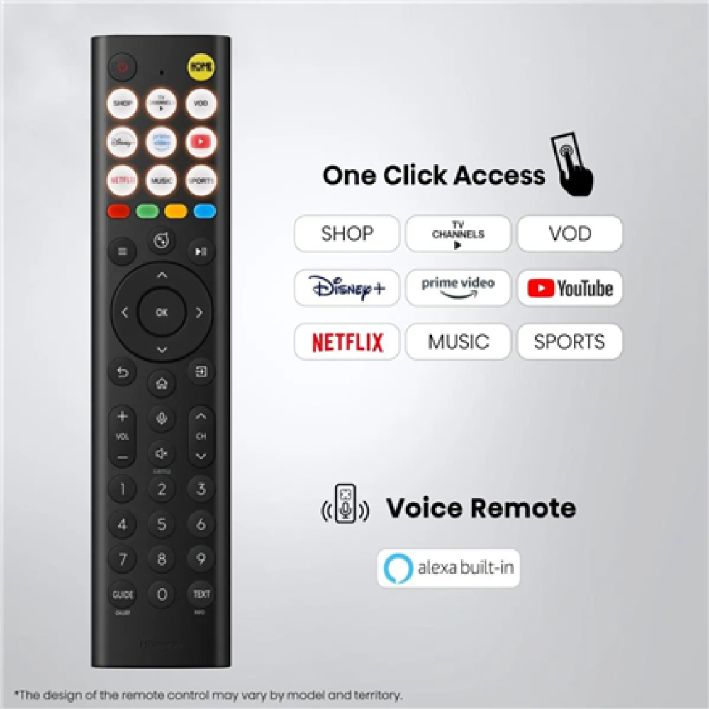 Hisense ULED MiniLED TV , 65U7SE , 65 , Smart TV , VIDAA OS , UHD , Black