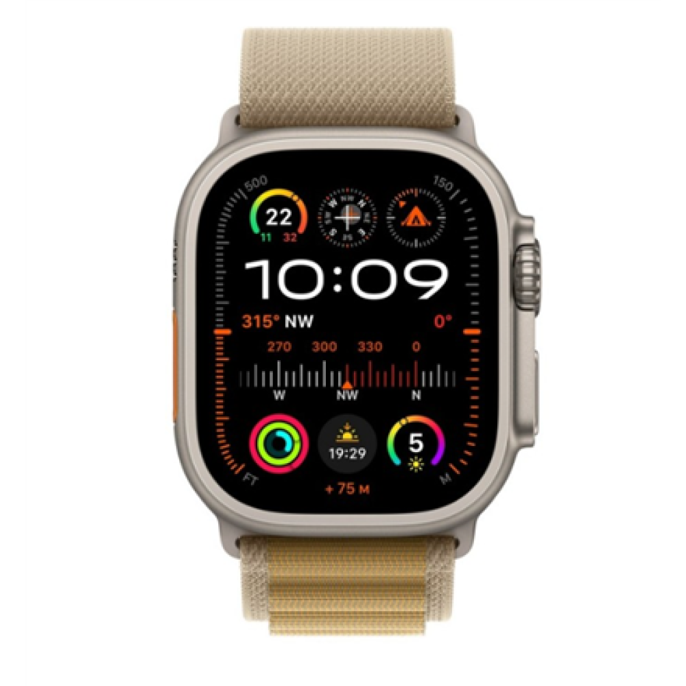 Apple Smart watch , GPS (satellite) , Always-On Retina display , 49mm , Natural Titanium