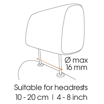 Vogels TMS 1020 Tablet Car Pack , Tilt , 7-13 , Maximum weight (capacity) 1 kg , Black
