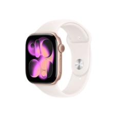 Apple Watch Series 11 GPS + Cellular 46mm Rose Gold Aluminium Case with Light Blush Sport Band - S/M , Apple