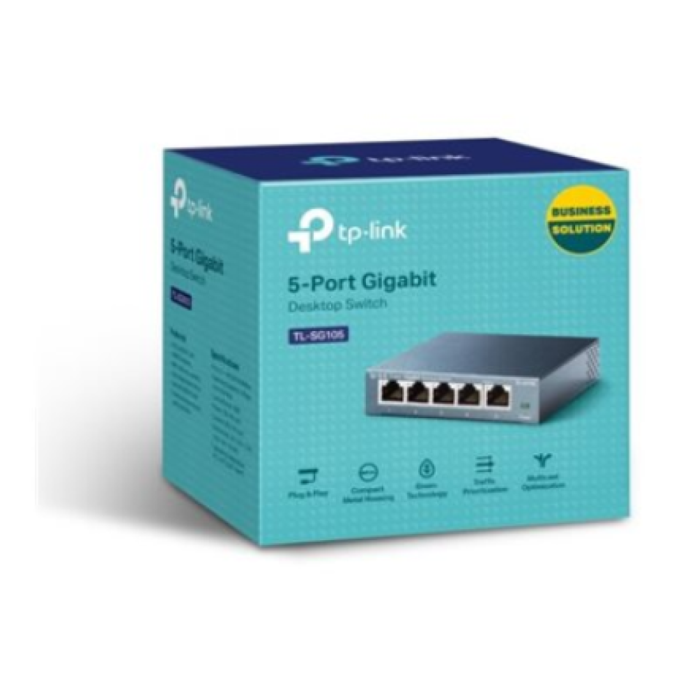TP-LINK , Switch , TL-SG105 , Unmanaged , Desktop , Gigabit Ethernet (copper) ports quantity 5 , Power supply type External , 24 month(s)