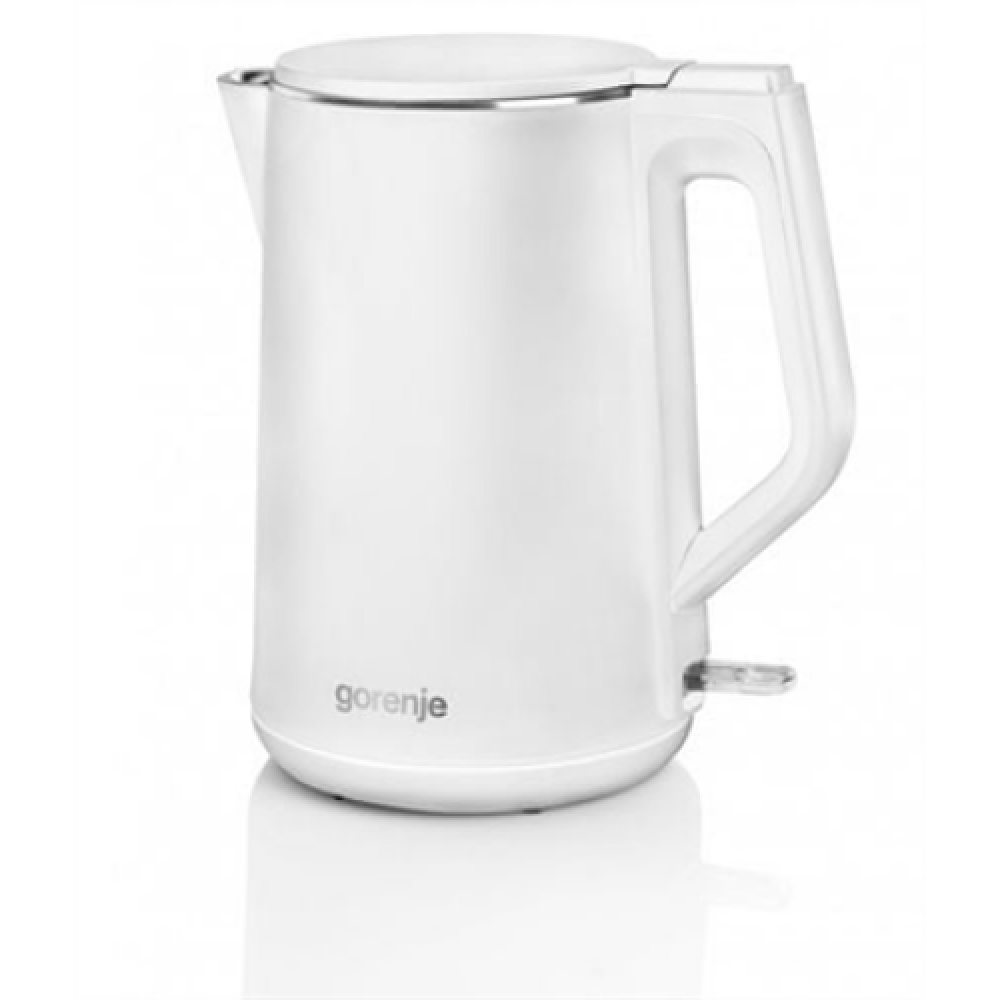 Gorenje , Kettle , K15DWW , Electric , 2200 W , 1.5 L , Plastic + metal , 360° rotational base , White