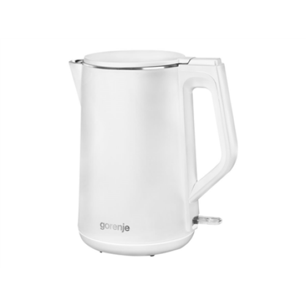 Gorenje , Kettle , K15DWW , Electric , 2200 W , 1.5 L , Plastic + metal , 360° rotational base , White