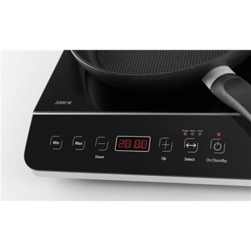 Caso , Hob , Touch 3500 , Induction , Number of burners/cooking zones 2 , Touch control , Timer , Black , Display