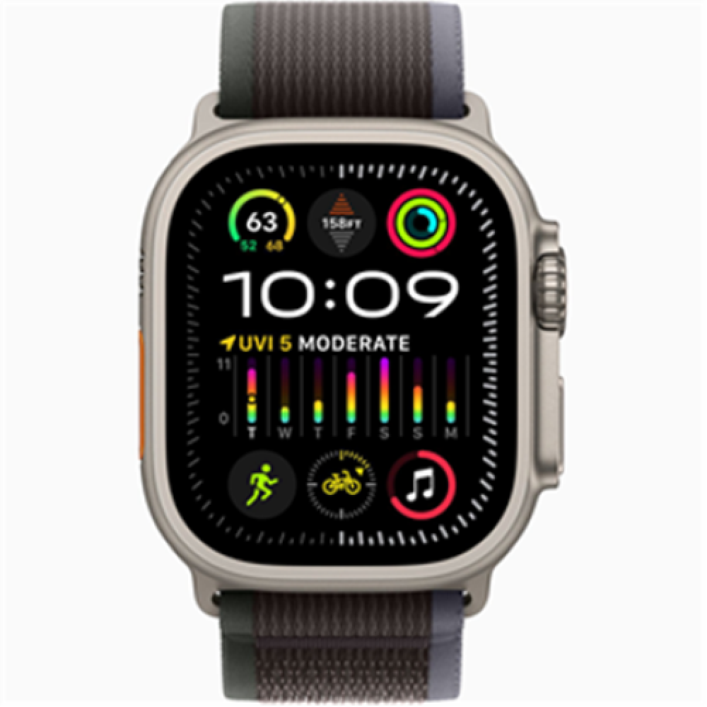 Apple Apple Watch Ultra 2 GPS + Cellular, 49mm Titanium Case with Blue/Black Trail Loop - S/M Apple Ultra 2 Smart watch GPS (satellite) 49mm Waterproof