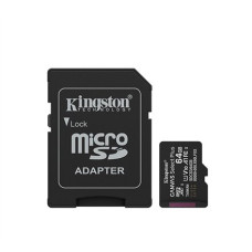 Kingston Canvas Select Plus , 64 GB , microSD , Flash memory class Class 10, UHS-I, U1/U3, video class 10/30, A1