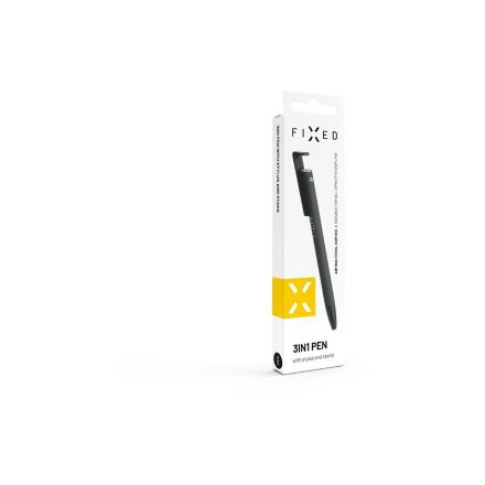 Fixed , Pen With Stylus and Stand , 3 in 1 , Pencil , Stylus for capacitive displays; Stand for phones and tablets , Black