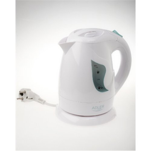 Adler , Kettle , AD 08 , Standard , 850 W , 1 L , Plastic , 360° rotational base , White