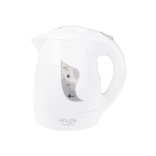 Adler , Kettle , AD 08 , Standard , 850 W , 1 L , Plastic , 360° rotational base , White