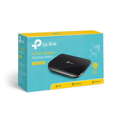 TP-LINK , Switch , TL-SG1005D , Unmanaged , Desktop , Gigabit Ethernet (copper) ports quantity 5 , Power supply type External , 36 month(s)