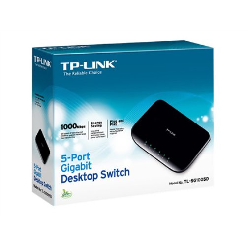 TP-LINK , Switch , TL-SG1005D , Unmanaged , Desktop , Gigabit Ethernet (copper) ports quantity 5 , Power supply type External , 36 month(s)