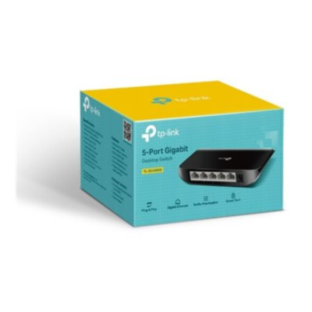 TP-LINK , Switch , TL-SG1005D , Unmanaged , Desktop , Gigabit Ethernet (copper) ports quantity 5 , Power supply type External , 36 month(s)