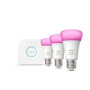 Philips Hue , HueWCA Starter Kit 3pcs, Bridge , E27 , 11 W , White and colored light, 2000K-6500K +16 million colors , Bluetooth and Zigbee