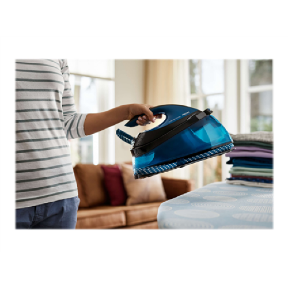 Philips , Steam Station , PerfectCare Compact GC7846/80 , 2400 W , 1.5 L , Auto power off , Vertical steam function , Calc-clean function , Blue