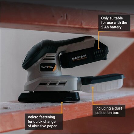 Batavia B.V. , Cordless Detail Sander, Without battery and charger - 18V