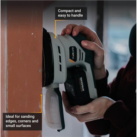 Batavia B.V. , Cordless Detail Sander, Without battery and charger - 18V