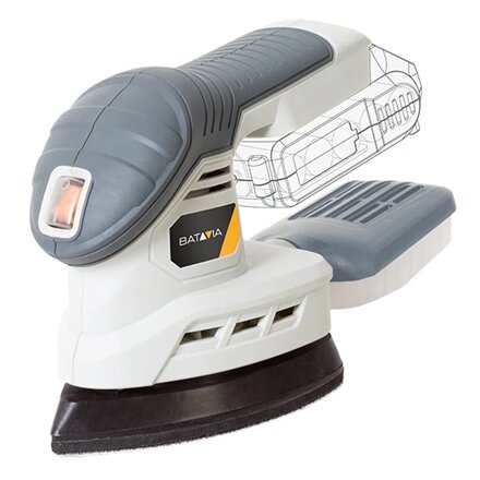 Batavia B.V. , Cordless Detail Sander, Without battery and charger - 18V