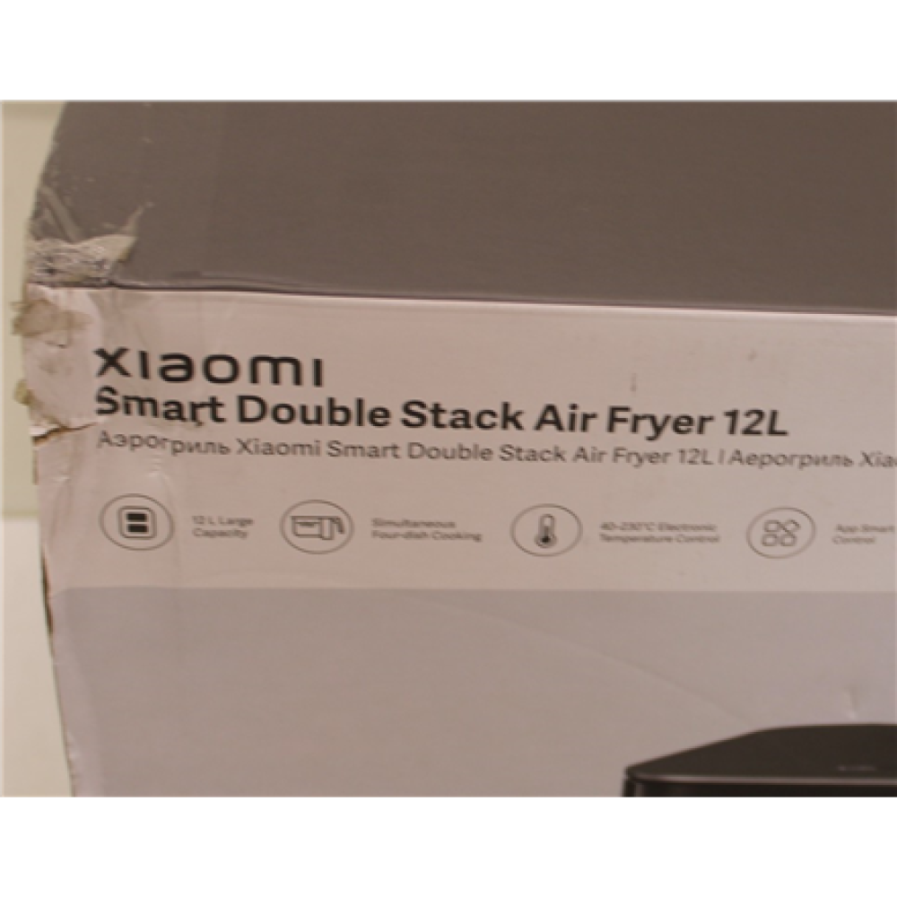 SALE OUT. Xiaomi Dual Zone Air Fryer 12L EU , Xiaomi Smart Double Stack Air Fryer 12L , Power 2800 W , Capacity 12 L , Black , UNPACKED, SCRATCHED ITEM