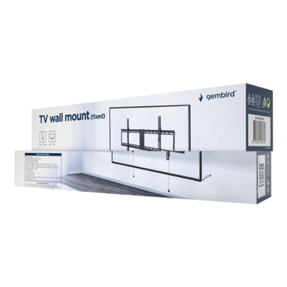 Gembird , Wall mount , Fixed , 43-90 , Maximum weight (capacity) 70 kg , Black