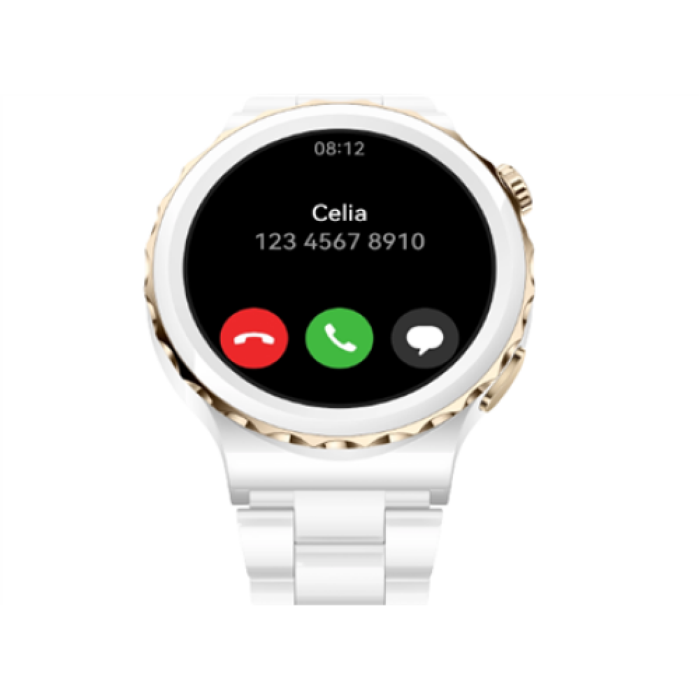 Huawei WATCH GT 3 Pro (43 mm) Smart watch GPS (satellite) AMOLED Touchscreen Activity monitoring 24/7 Waterproof Bluetooth Dustproof, Waterproof White Ceramic Case with White Ceramic Strap, Frigga-B19T