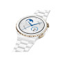 Huawei WATCH GT 3 Pro (43 mm) Smart watch GPS (satellite) AMOLED Touchscreen Activity monitoring 24/7 Waterproof Bluetooth Dustproof, Waterproof White Ceramic Case with White Ceramic Strap, Frigga-B19T