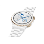 Huawei WATCH GT 3 Pro (43 mm) Smart watch GPS (satellite) AMOLED Touchscreen Activity monitoring 24/7 Waterproof Bluetooth Dustproof, Waterproof White Ceramic Case with White Ceramic Strap, Frigga-B19T