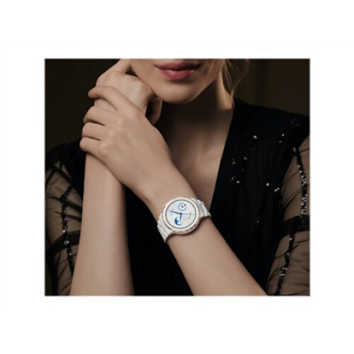 Huawei WATCH GT 3 Pro (43 mm) Smart watch GPS (satellite) AMOLED Touchscreen Activity monitoring 24/7 Waterproof Bluetooth Dustproof, Waterproof White Ceramic Case with White Ceramic Strap, Frigga-B19T