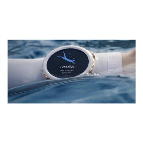 Huawei WATCH GT 3 Pro (43 mm) Smart watch GPS (satellite) AMOLED Touchscreen Activity monitoring 24/7 Waterproof Bluetooth Dustproof, Waterproof White Ceramic Case with White Ceramic Strap, Frigga-B19T