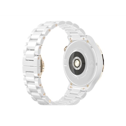 Huawei WATCH GT 3 Pro (43 mm) Smart watch GPS (satellite) AMOLED Touchscreen Activity monitoring 24/7 Waterproof Bluetooth Dustproof, Waterproof White Ceramic Case with White Ceramic Strap, Frigga-B19T